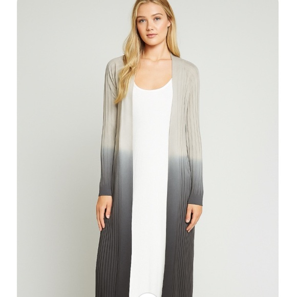 Anthropologie Burning Torch Sahara Ribbed Ombre Duster Open Long Cardigan XXS - Picture 1 of 9